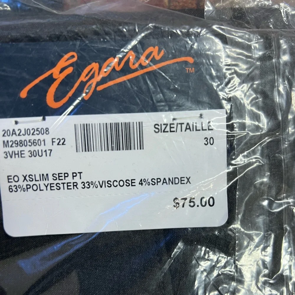 NEW Egara Skinny Fit Stretch dress Pants size: 30